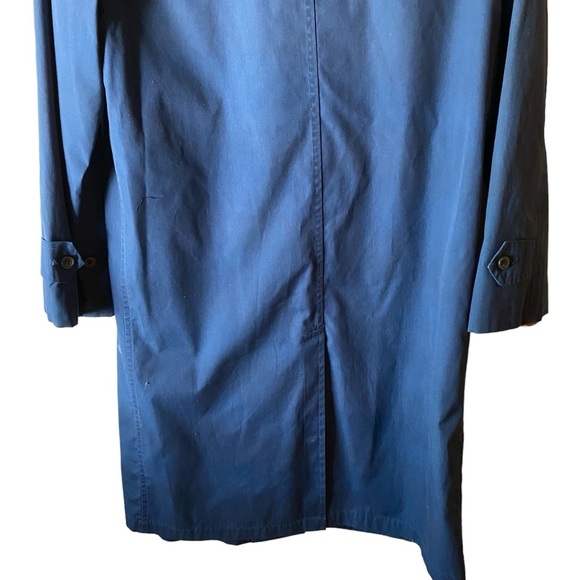 London Fog Vintage Navy Raincoat Weatherwear Distinction Women’s Navy Blue - Picture 5 of 13